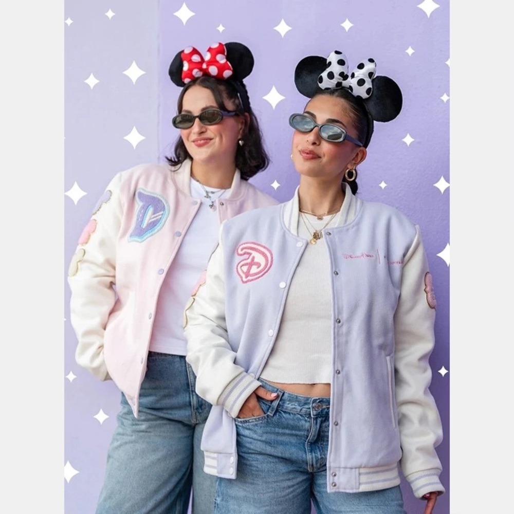 NWT STONEY CLOVER LANE X Walt Disney World Stoney Clover Logo Varsity Jacket - Picture 1 of 9